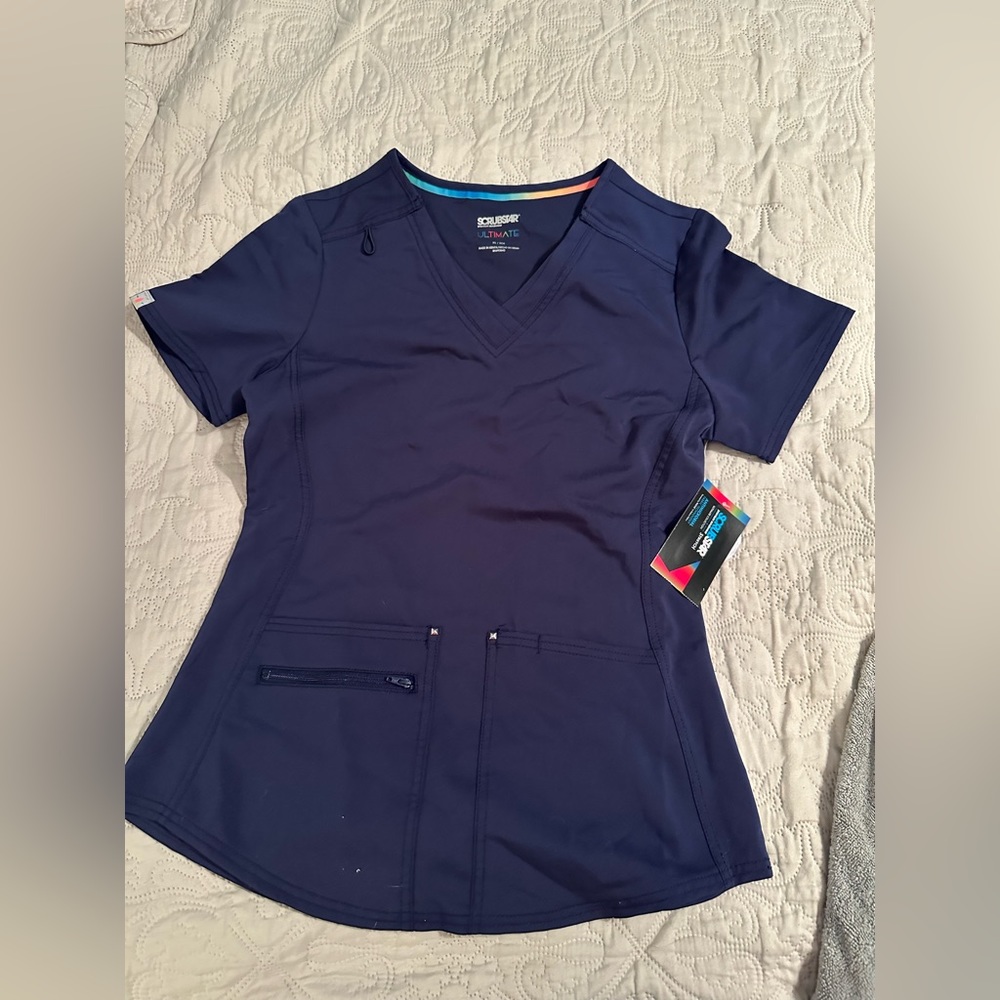 ScrubStar Ultimate Stretch Yoga V neck top, size XS